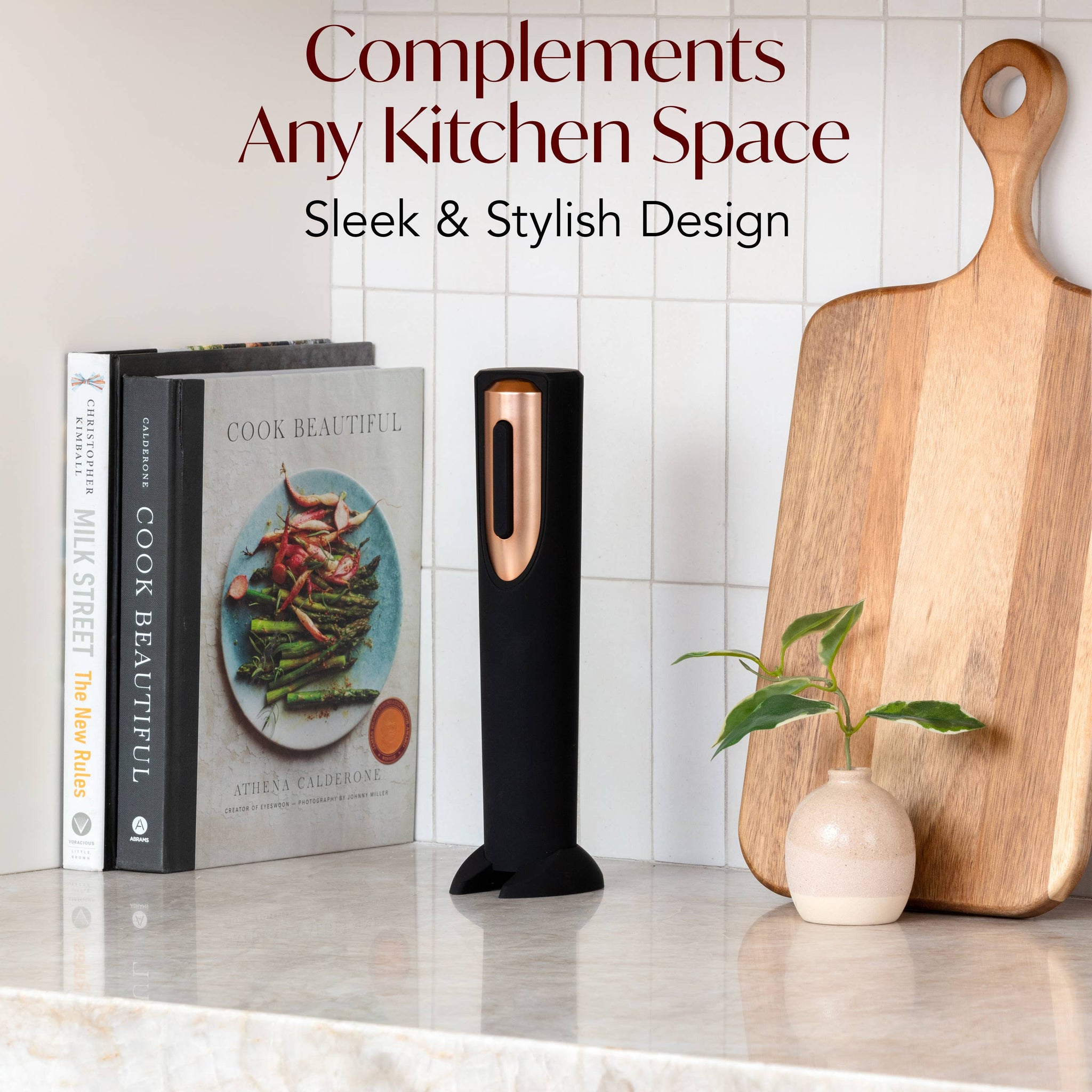 Vin Fresco - Vin Fresco Electric Wine Opener, Battery-Powered Corkscrew