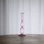 Glass Cambridge Sophia 9" Candlestick Holder (Light Pink)