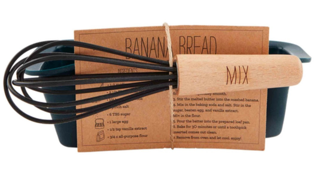 Silicone Mini Loaf Pan and Whisk Set - "Enjoy"