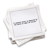 Five Star Napkins Inc. - Marcus Aurelius Quotes - White Cotton Cocktail Napkins x 50