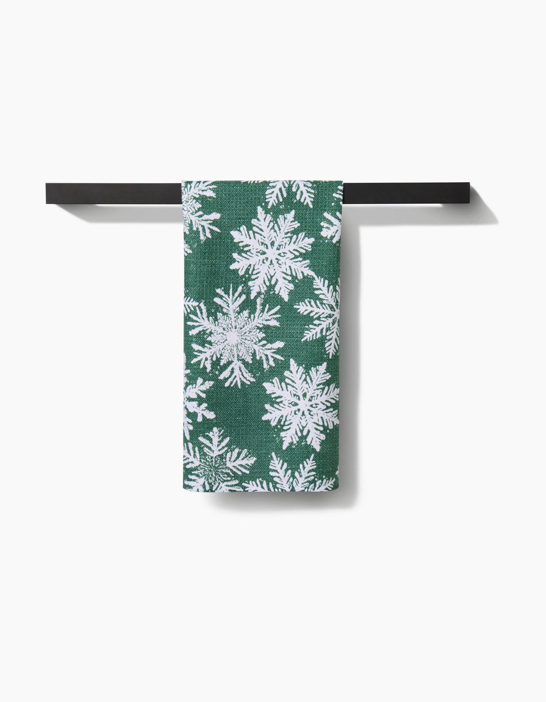 Geometry - Snowy Days Green Tea Towel