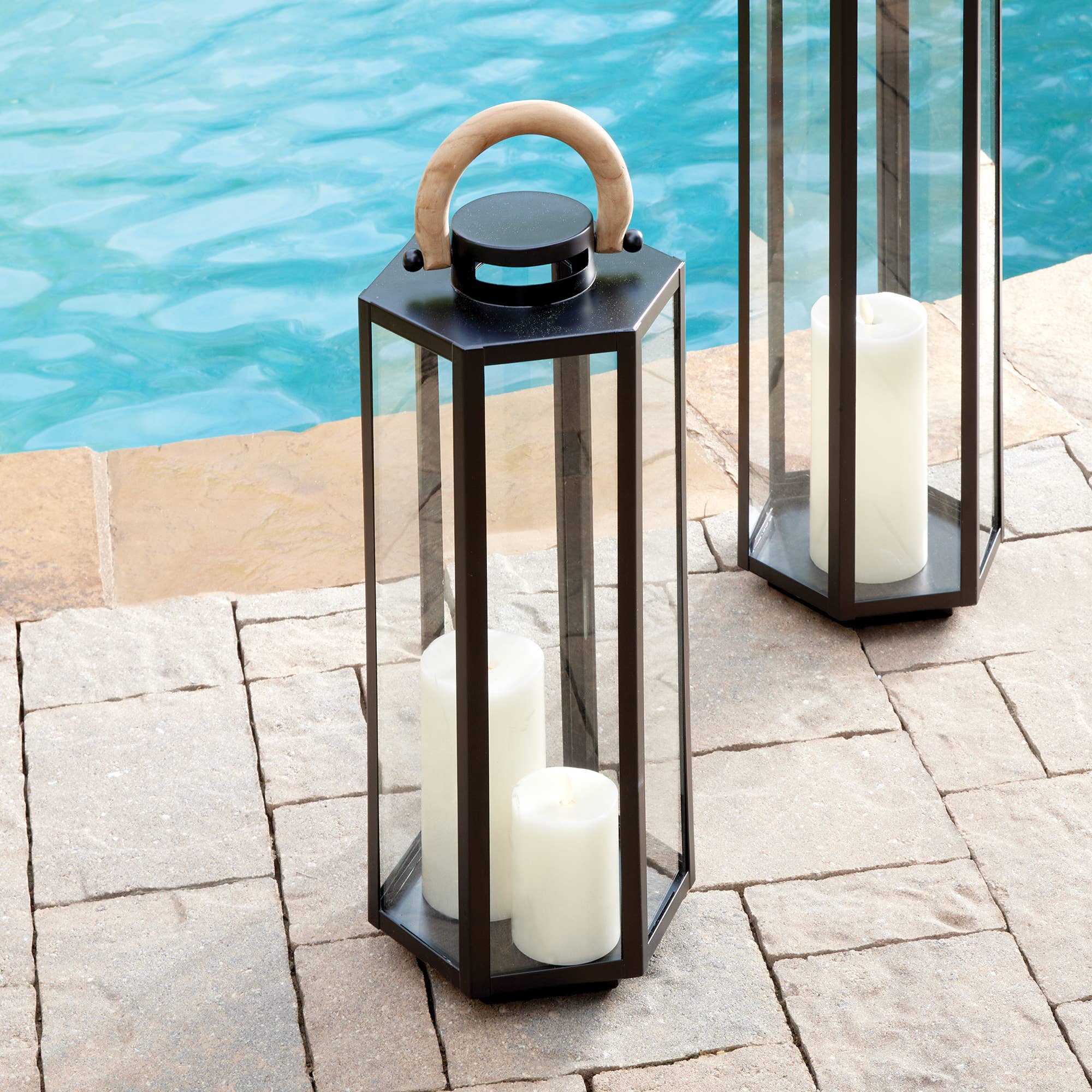 Napa Home & Garden - Dockside Outdoor Lantern Large, Black