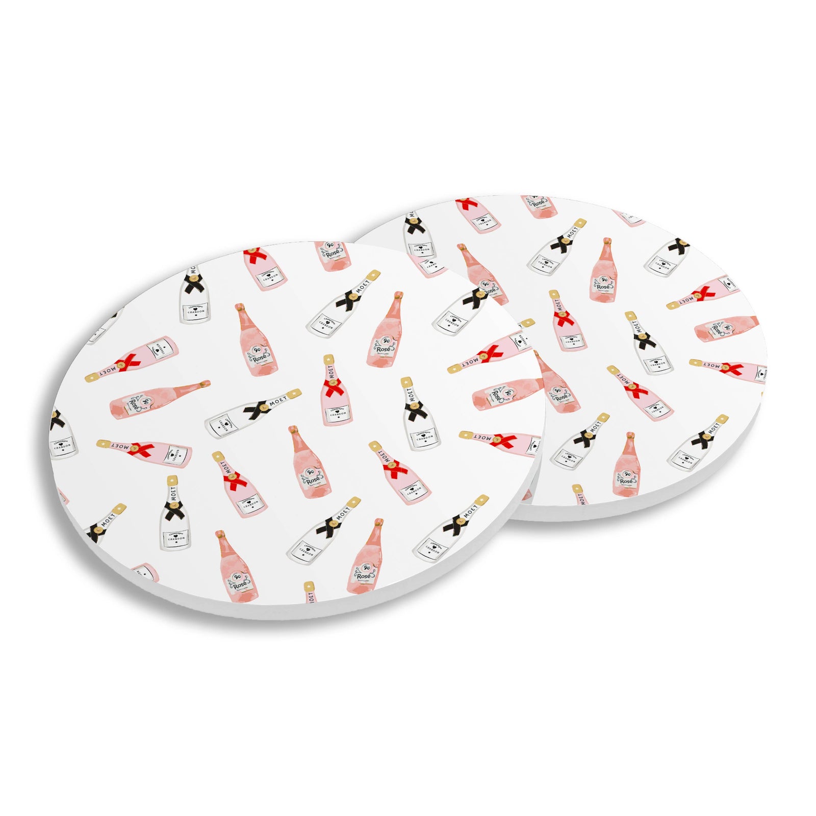 Toss Designs - Ceramic Coasters S/4 - Pink Champagne Repeat