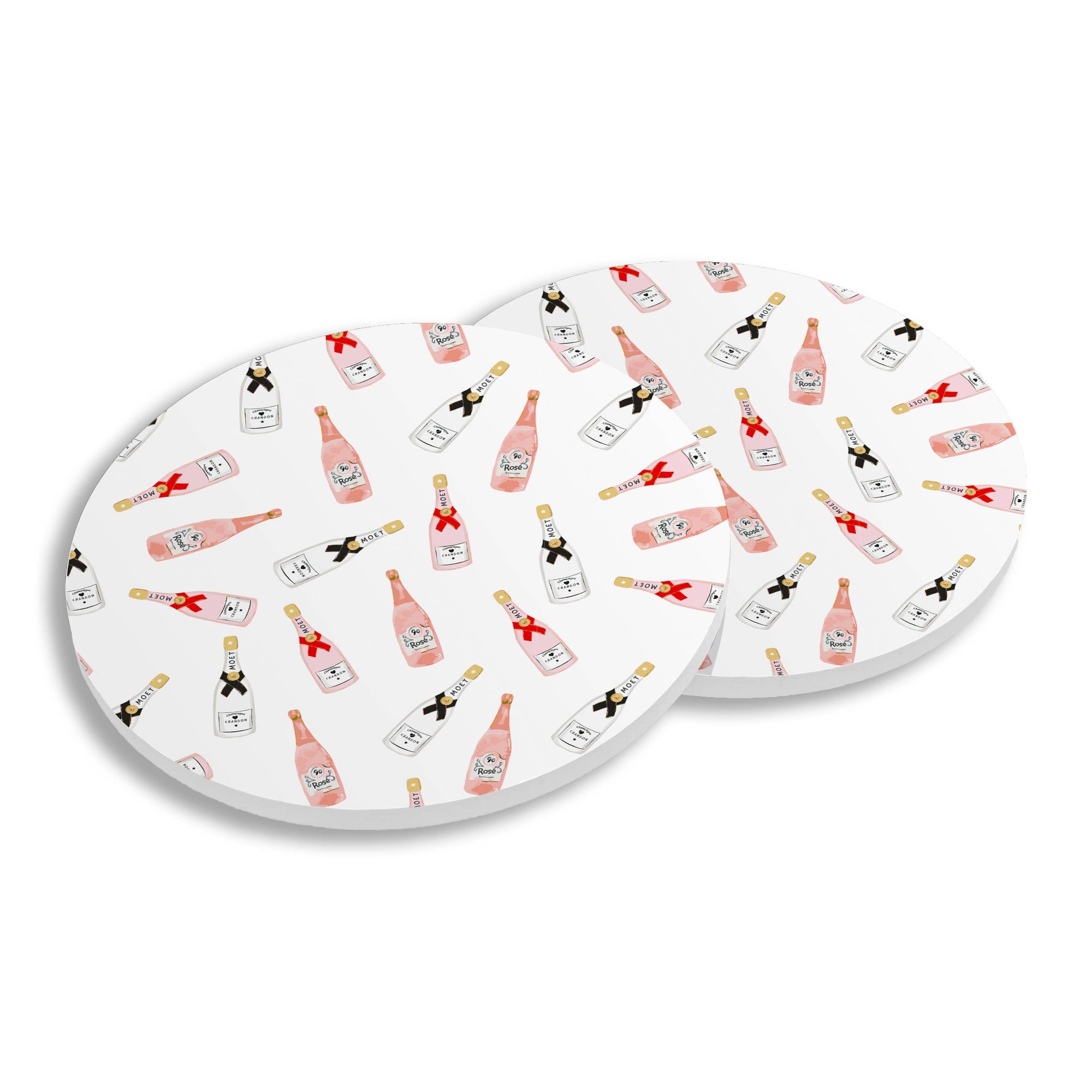 Toss Designs - Ceramic Coasters S/4 - Pink Champagne Repeat