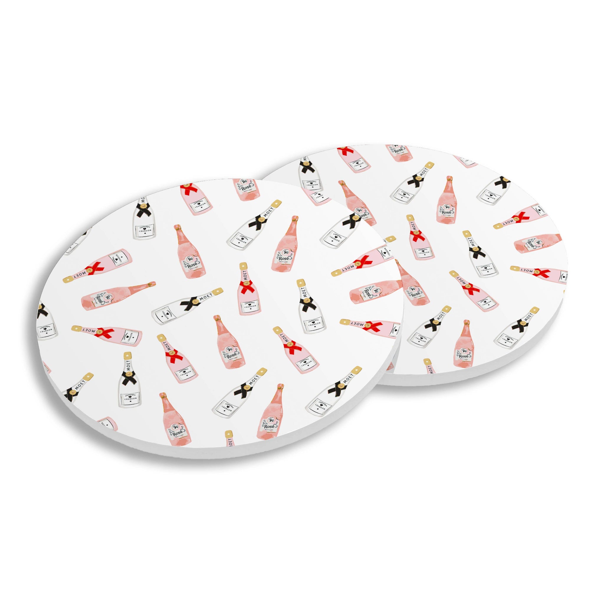 Toss Designs - Ceramic Coasters S/4 - Pink Champagne Repeat