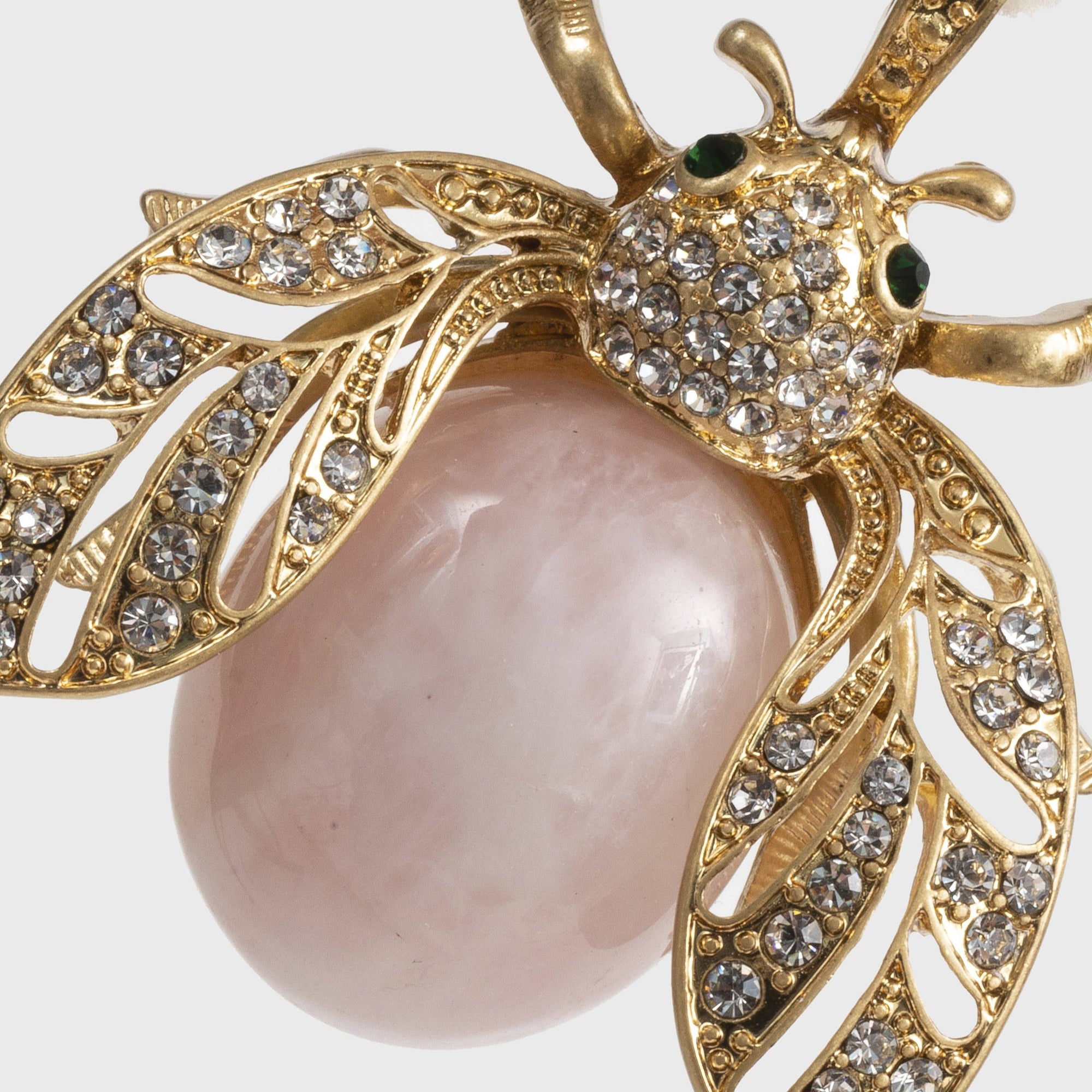 Joanna Buchanan - Sparkle bee hanging ornament, rose quartz