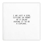 Face to Face Cocktail Napkin - Girl Asks Salad