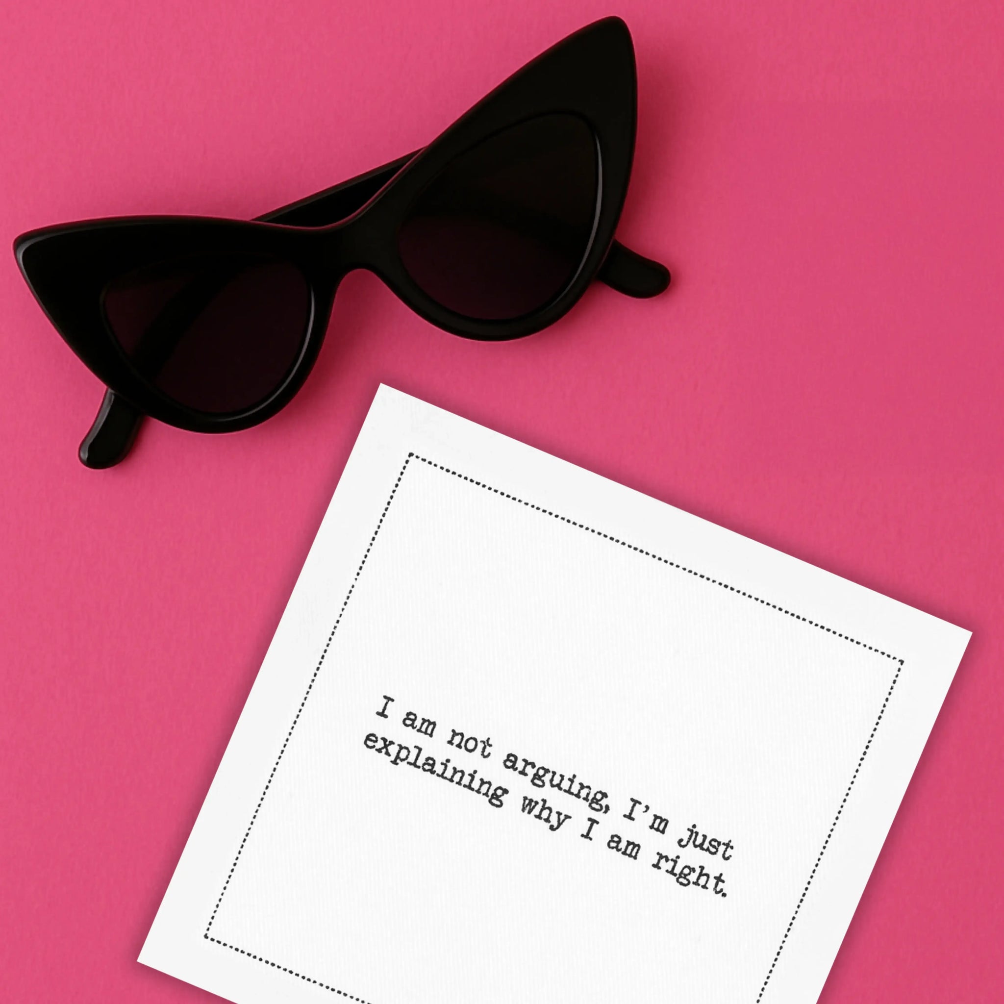 Five Star Napkins Inc. - Snarky Quotes - White Cotton Cocktail Napkins x 50