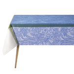 Le Jacquard Francais Escapade Tropical Blue Tablecloth 69in x 69in