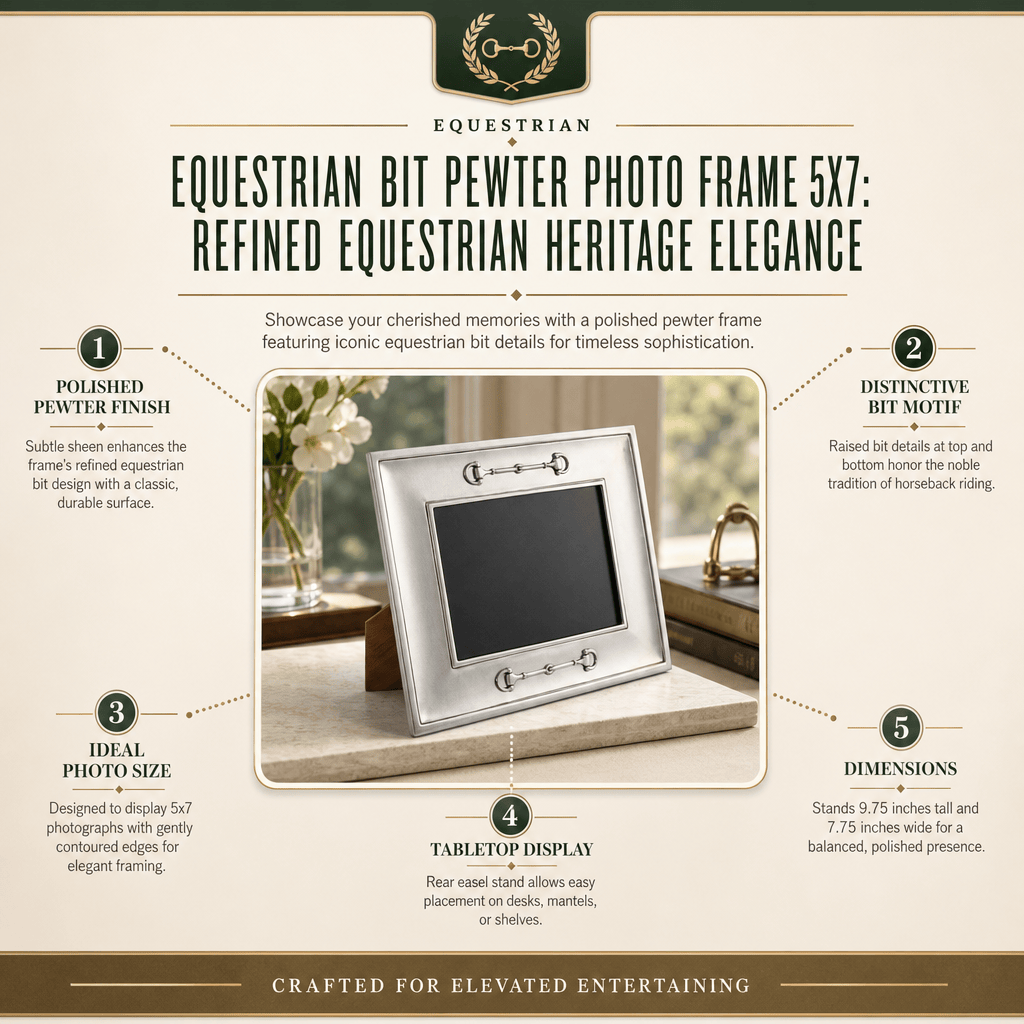 Equestrian Bit Pewter Photo Frame 5x7