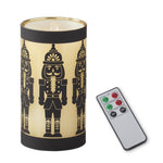 Black Nutcracker Cylinder Candle Slip Cover