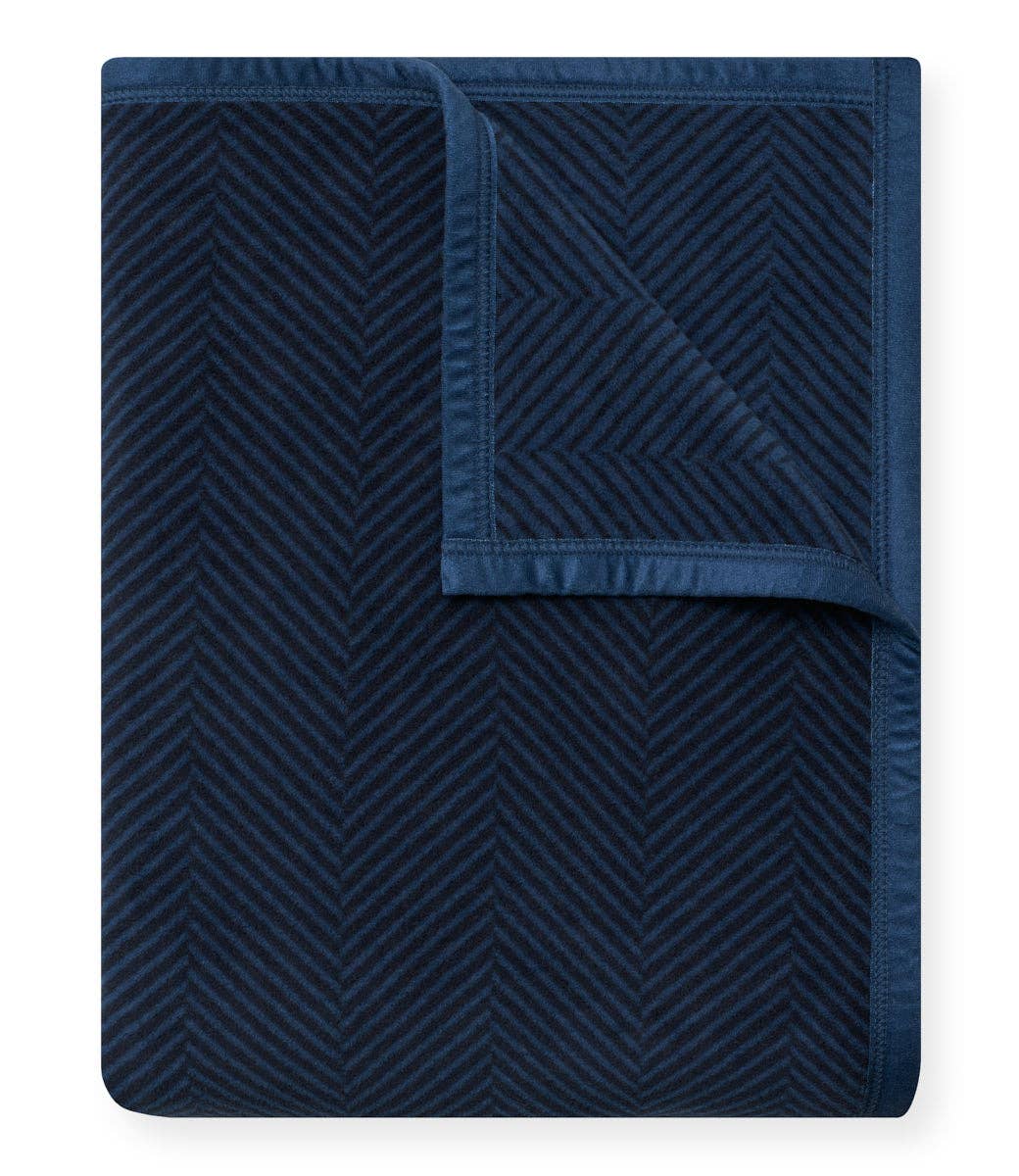 ChappyWrap - Harborview Herringbone Deep Sea Blanket