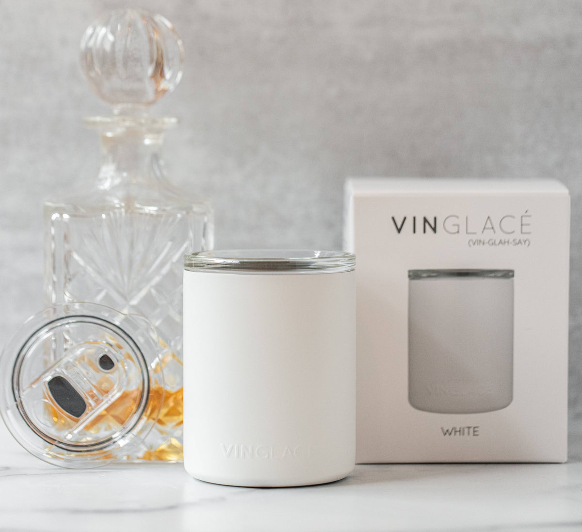 Vinglacé - White Glass Lined Whiskey Low Ball
