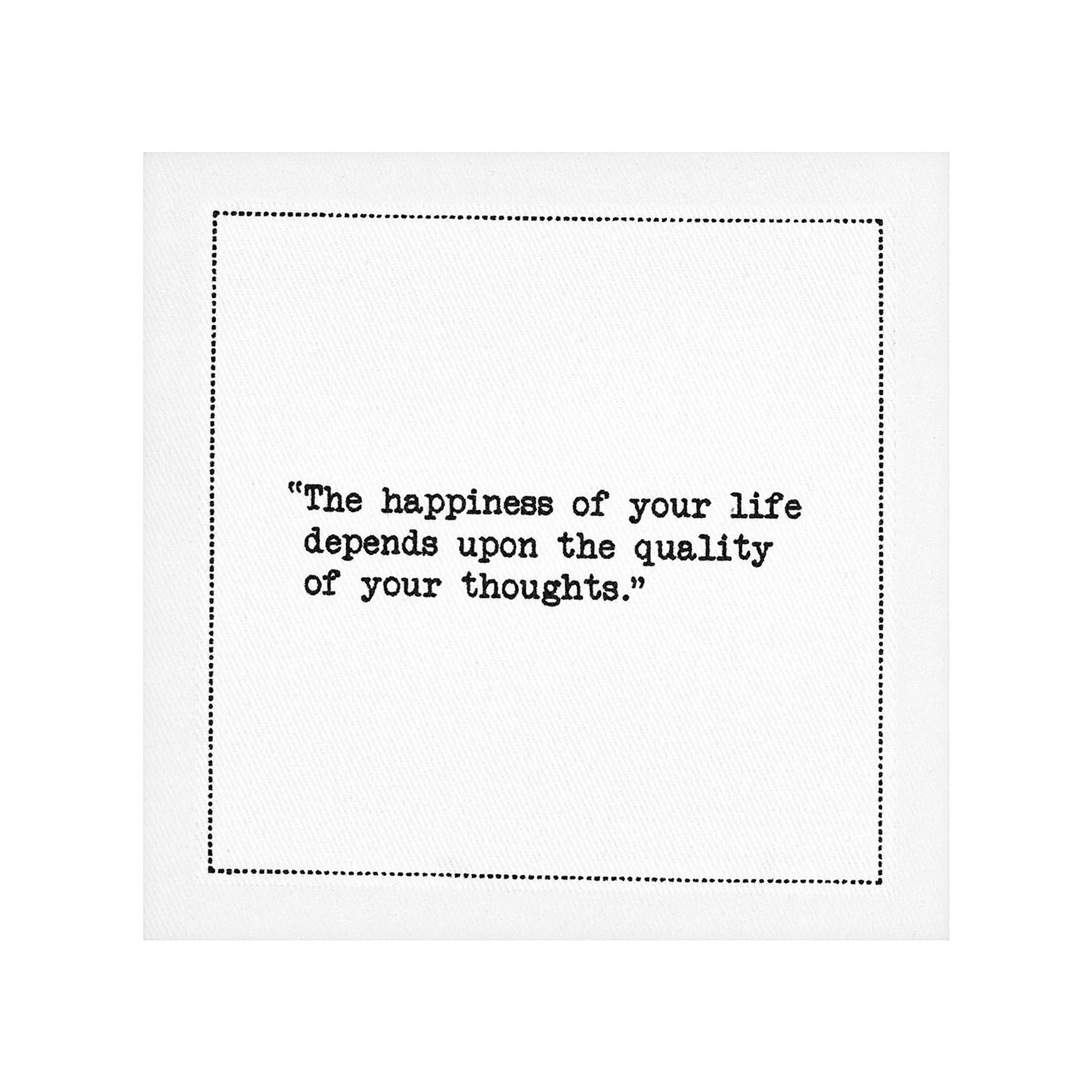 Five Star Napkins Inc. - Marcus Aurelius Quotes - White Cotton Cocktail Napkins x 50