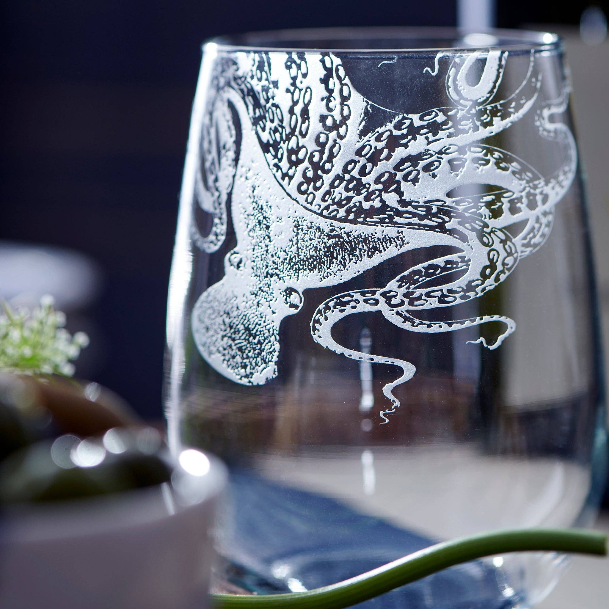 Caskata - Lucy the Octopus Stemless Wine Glasses, Set of 2