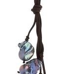 MELA Baroque Grey Pearl Pendant Suede Necklace
