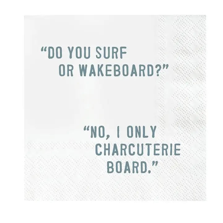 Face To Face Cocktail Napkin - Do You Surf?