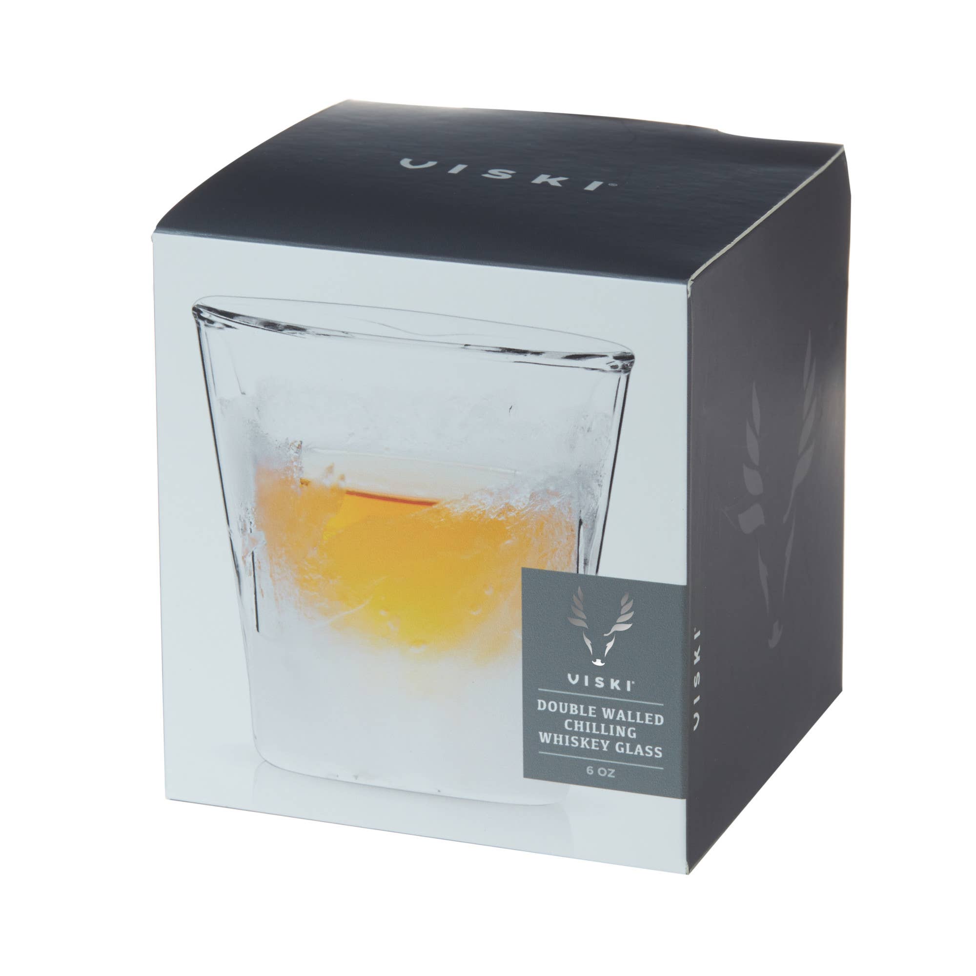 Viski - Glacier™ Double Walled Chilling Whiskey Glass w Cooling Gel