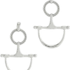 Anabel Aram Cheval Bit Drop Earrings (Silver)