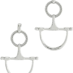 Anabel Aram Cheval Bit Drop Earrings (Silver)