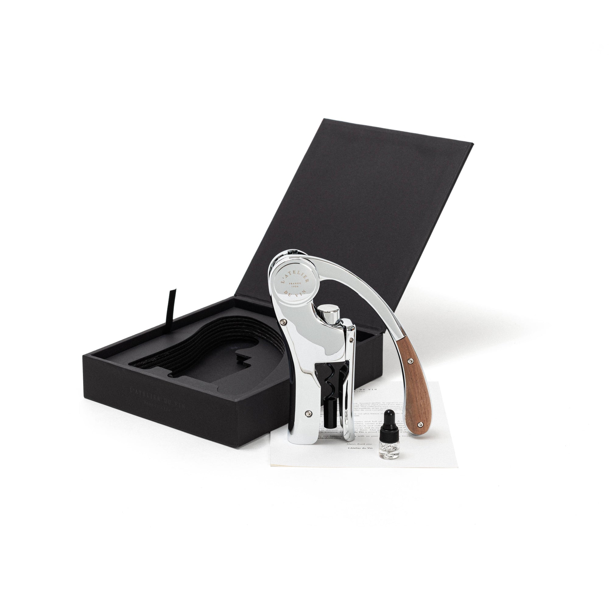 L'Atelier du Vin - USA - Lever Wine Opener - OENO MOTION WOOD & CHROME