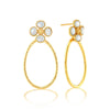 Capucine De Wulf Berry Clover Teardrop Earrings - MOP