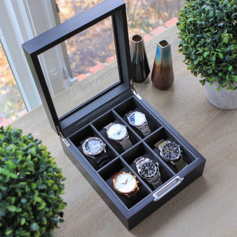 Case Elegance - Modern 2x3 Watch Box - 6 Slot