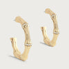 Anabel Aram Bamboo Medium Hoop Earrings, Gold
