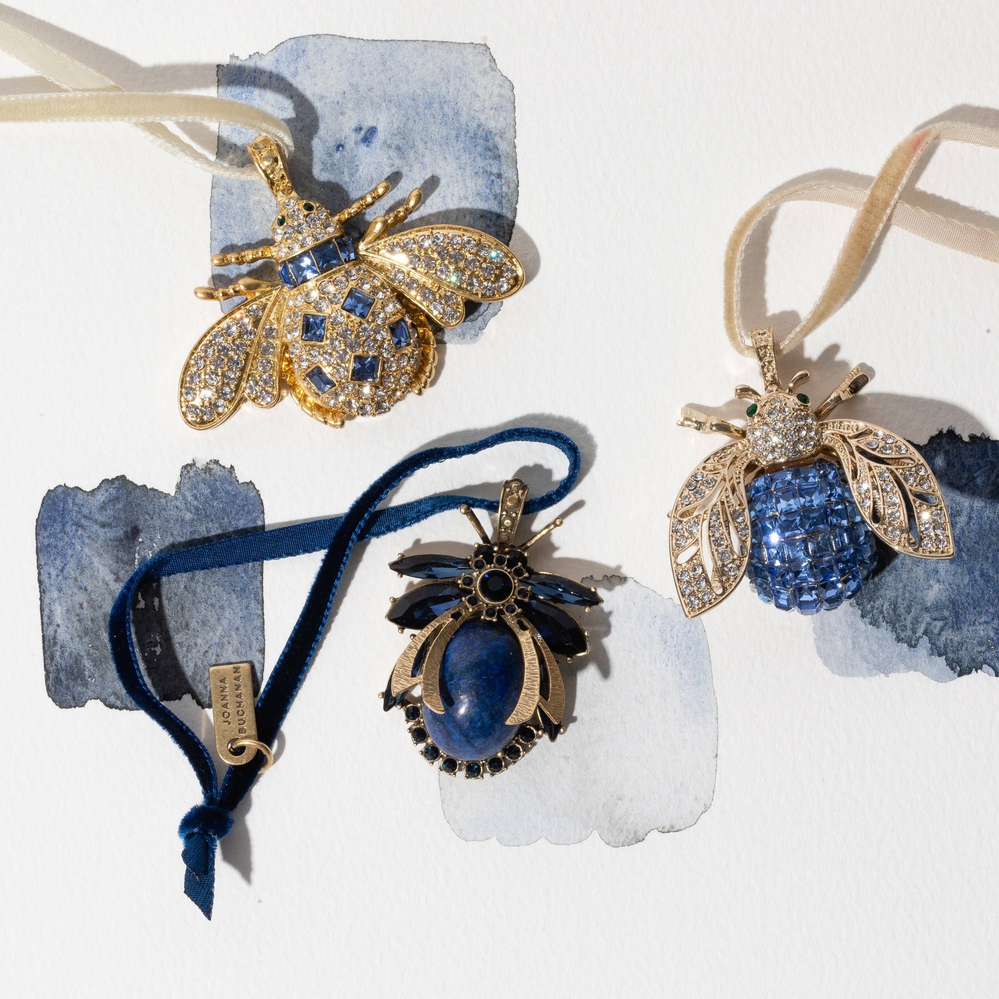 Joanna Buchanan - Vintage bug hanging ornament, lapis lazuli