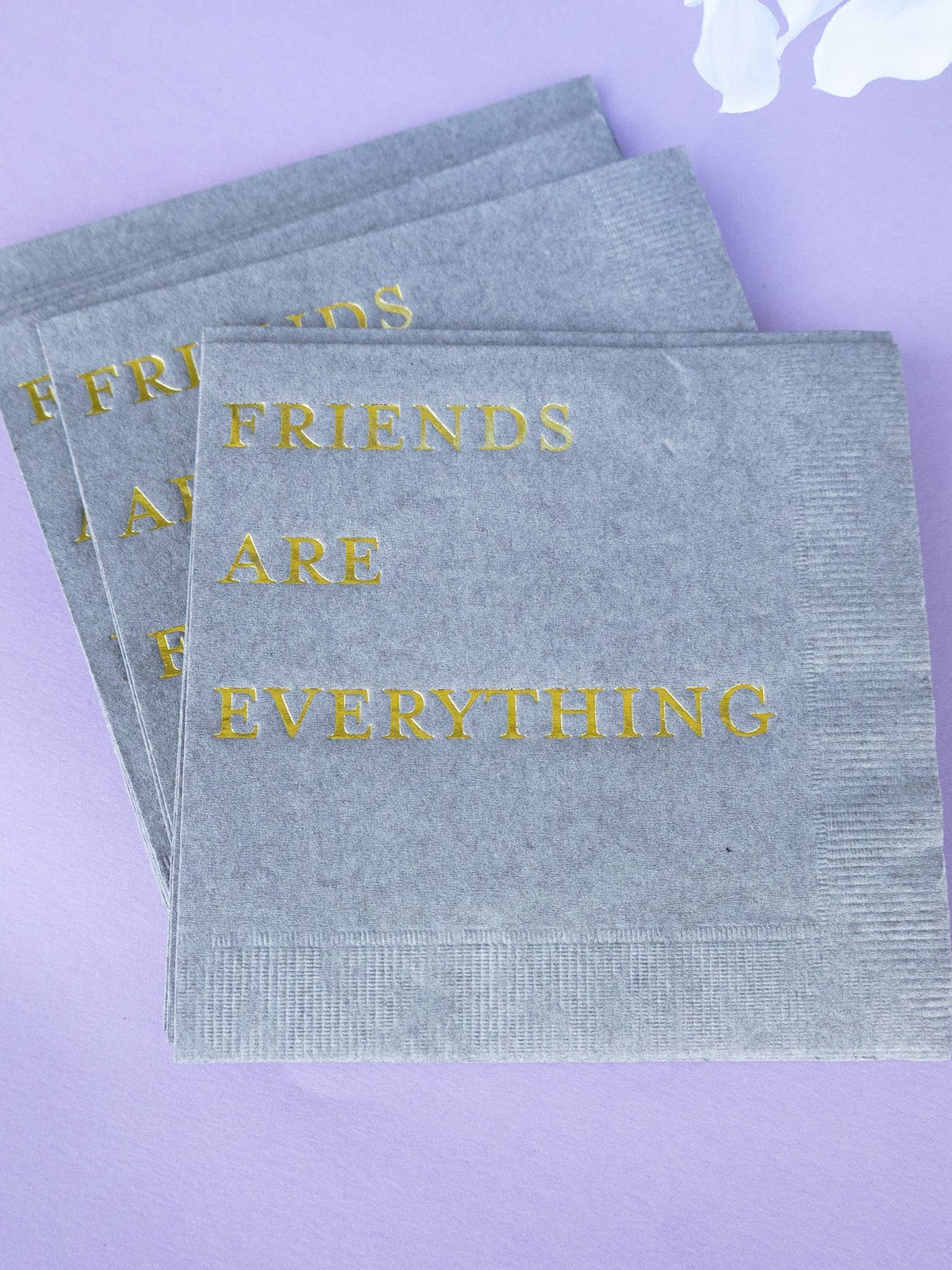 Katherine Designs & Co. - Foil Cocktail Napkins, Friends are Everything