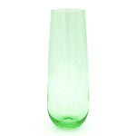 Saban Glass Sheer Stemless Flute Beryl Green