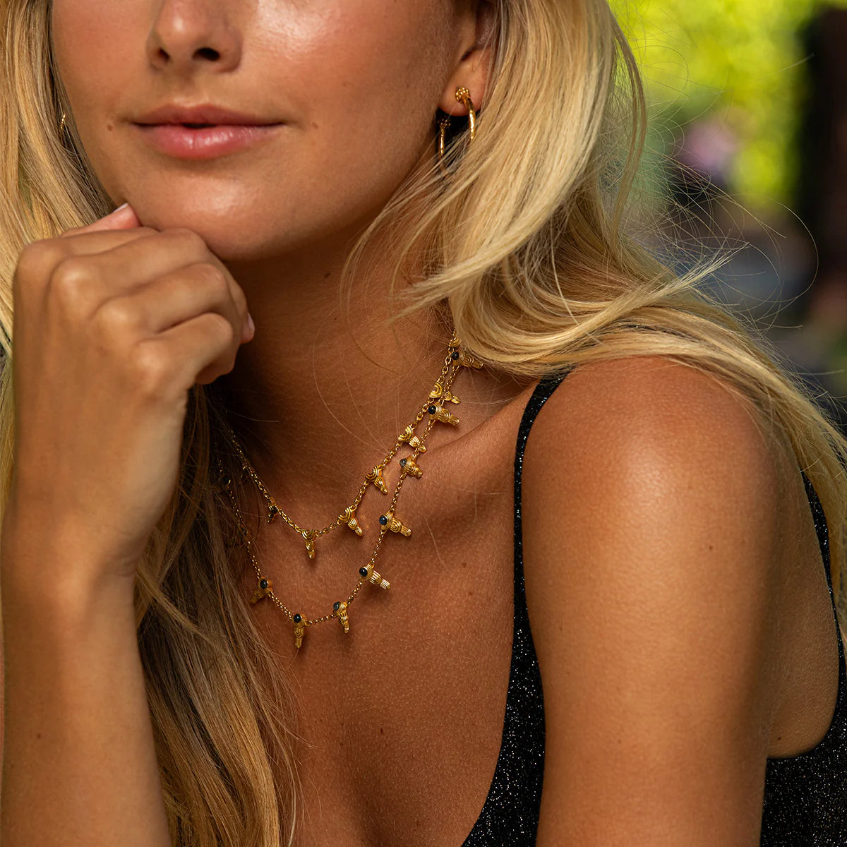 Capucine De Wulf Ra Gem Necklace - Gold