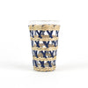 Navy Rattan Tumbler Glass