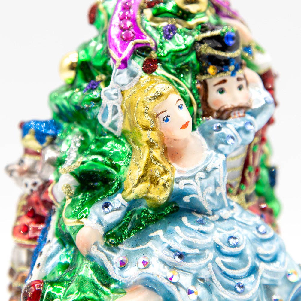 Jay Strongwater - Clara and the Nutcracker Glass Ornament