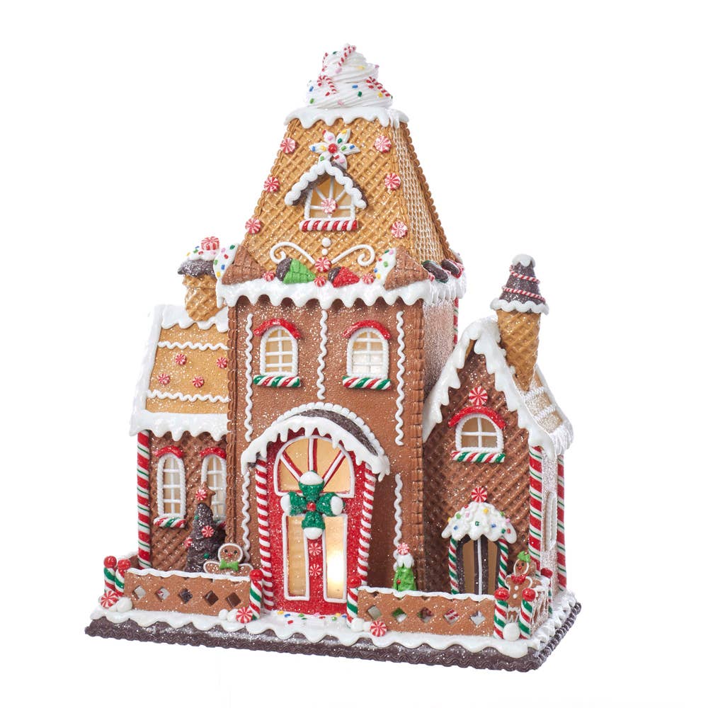 Kurt S. Adler, Inc. - 16"B/O Claydgh Gingbrd Fancy House