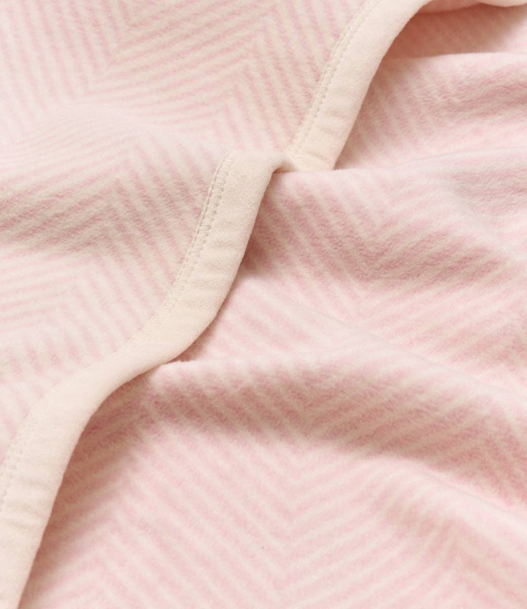 ChappyWrap - Harborview Herringbone Ballet Pink Mini Blanket