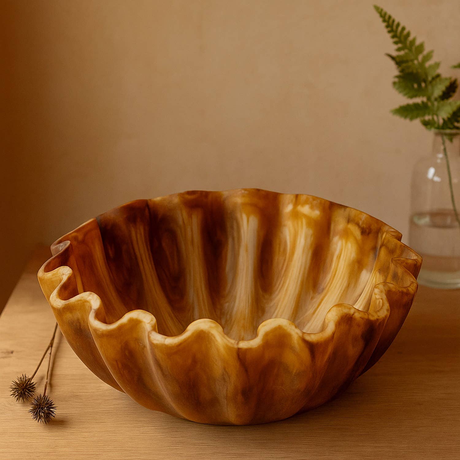 BIDKhome - Tortoiseshell Salad Bowl Dia 11.80"