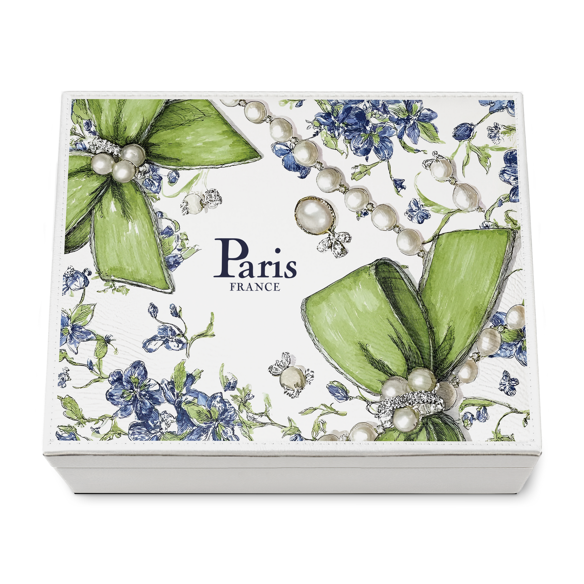 Toss Designs - Large Jewelry Box- Pearls Blue