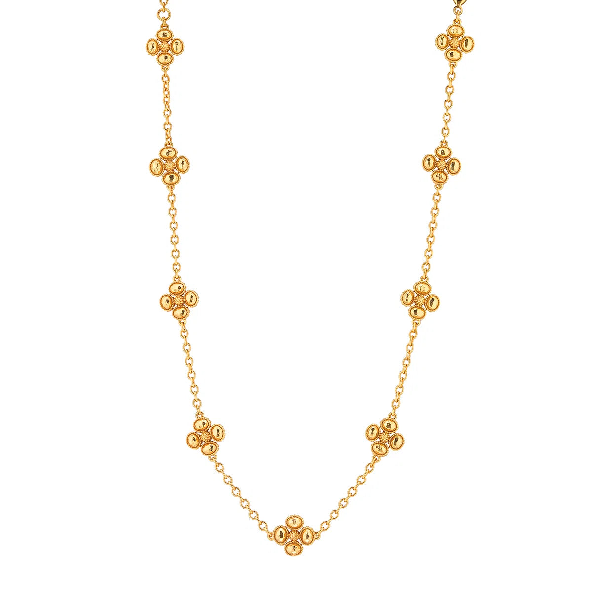 Capucine De Wulf Clover Double Sided Necklace, 28" ~ Gold
