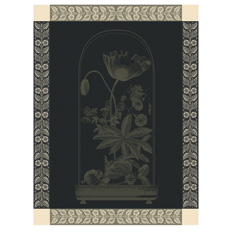 Le Jacquard Francais  Curiosites Florales Empire Green Tea Towel