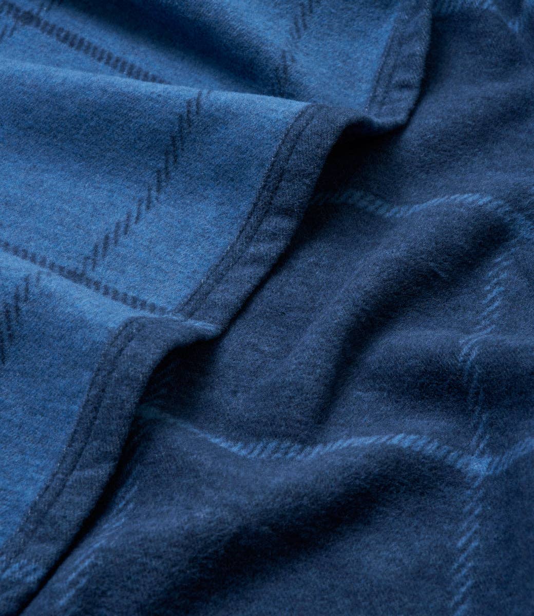 ChappyWrap - Windowpane Navy Lightweight Blanket