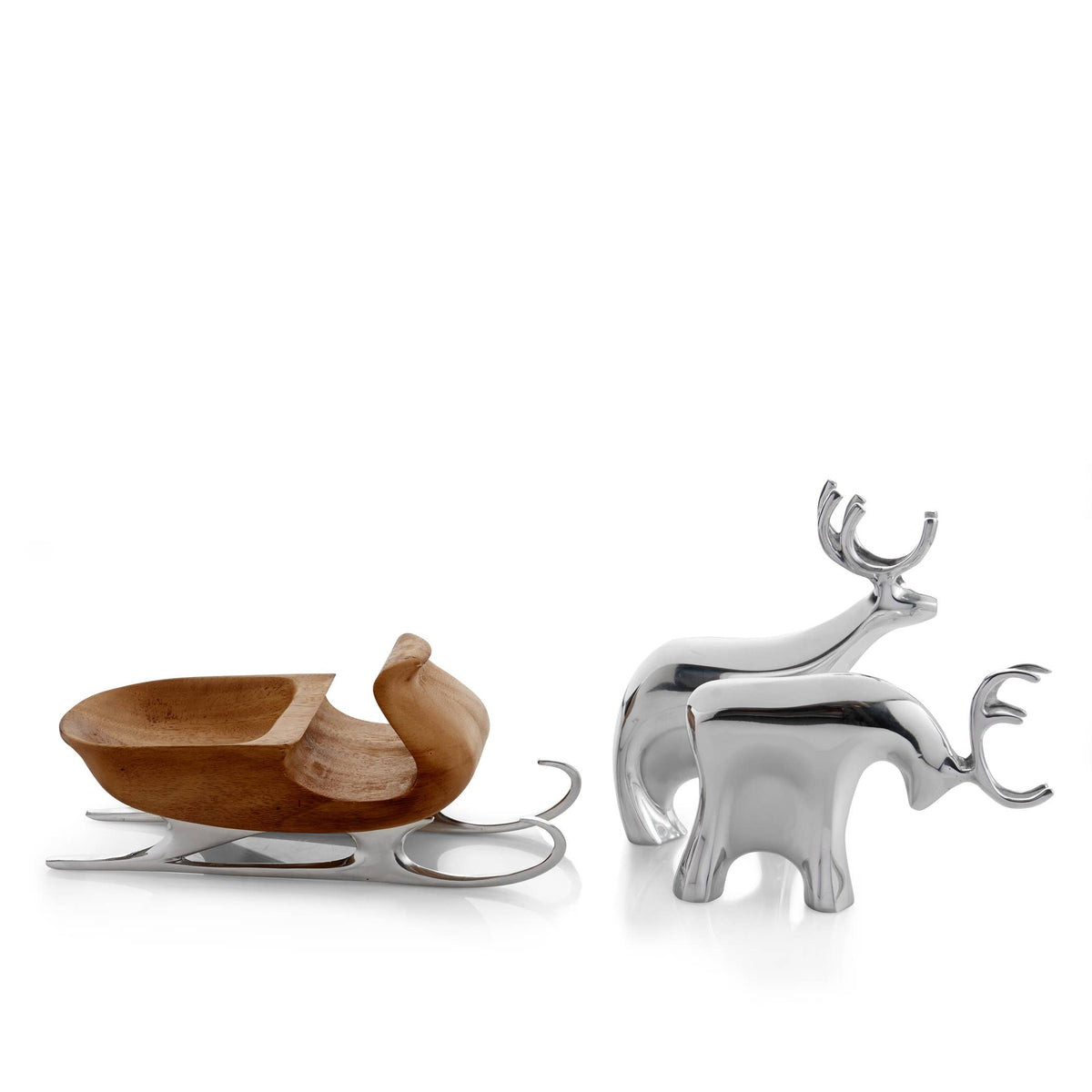 Nambe - Holiday - Sleigh with Reindeer (Set of 3)