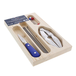 The French Farm - Jean Dubost 4pc Seafood Set in Paris Colors w/silver cracker