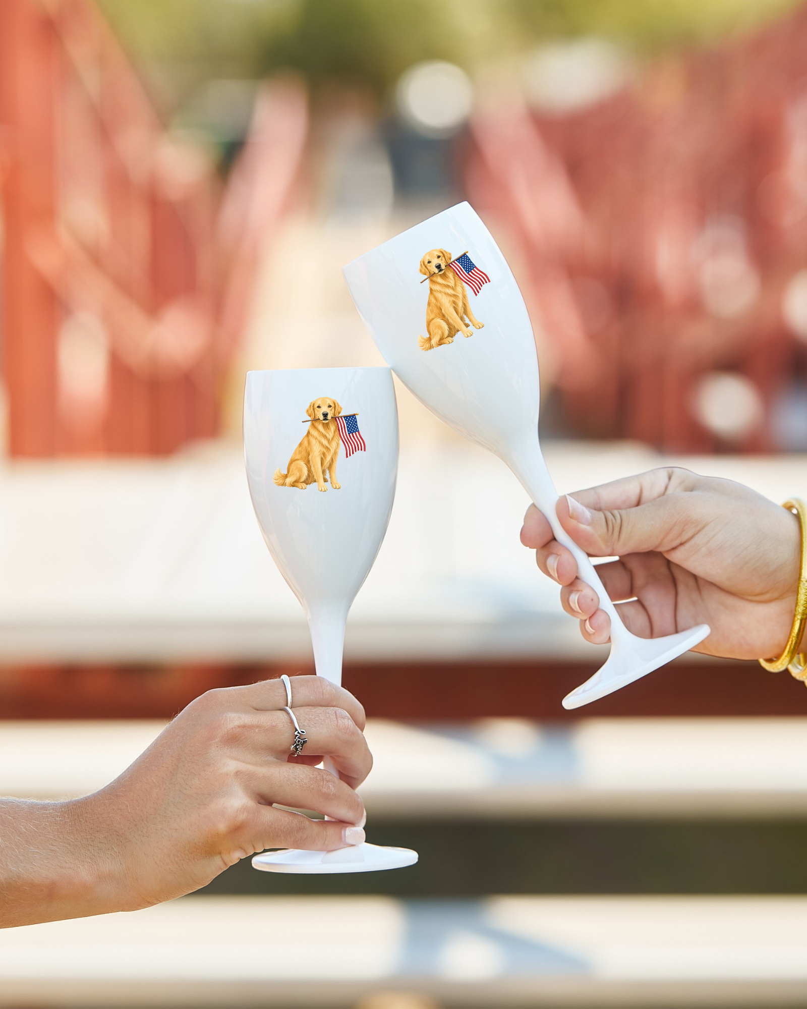 Tart By Taylor - All American Pup Champagne Flute