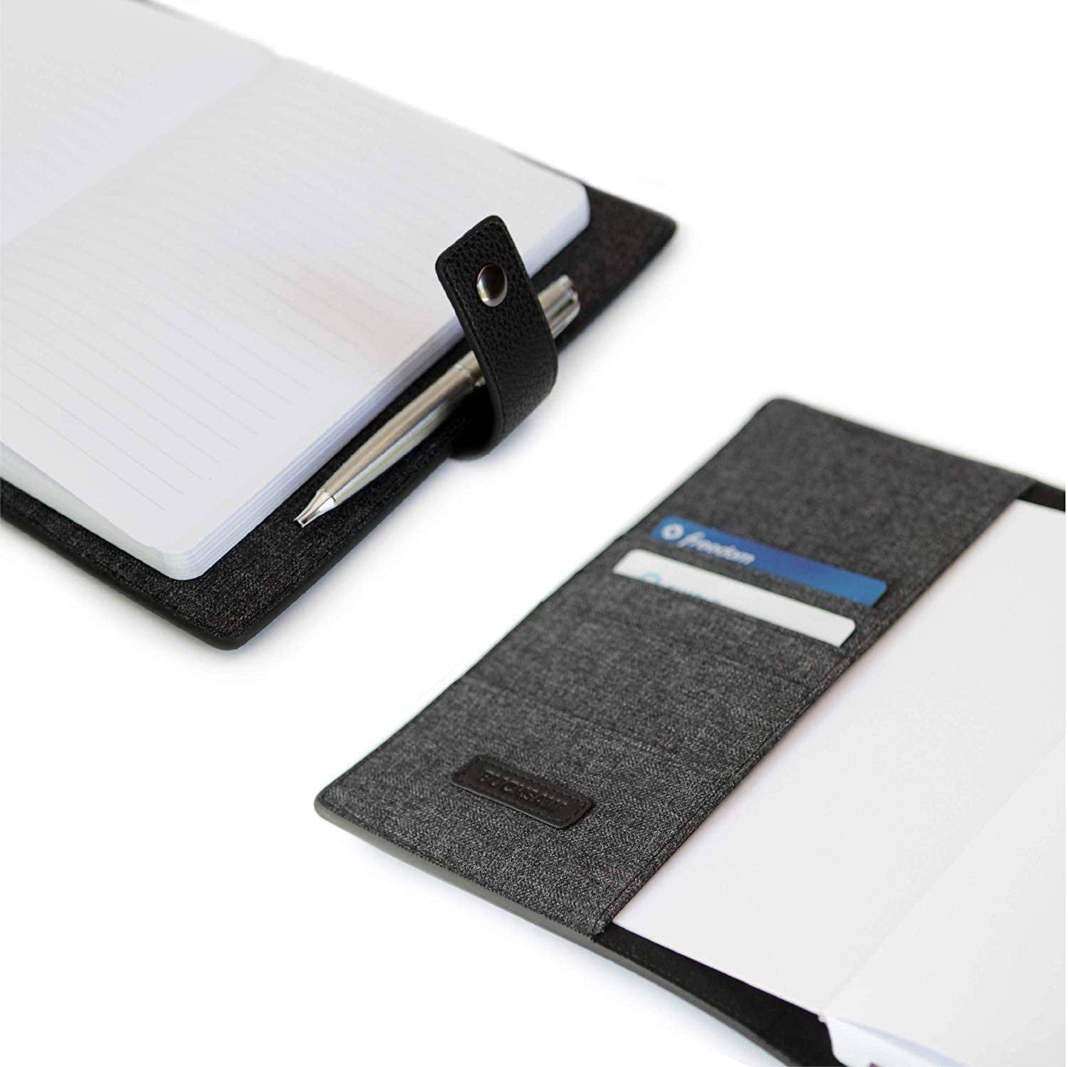 Case Elegance - Bucksaw Refillable Black Leather Journal