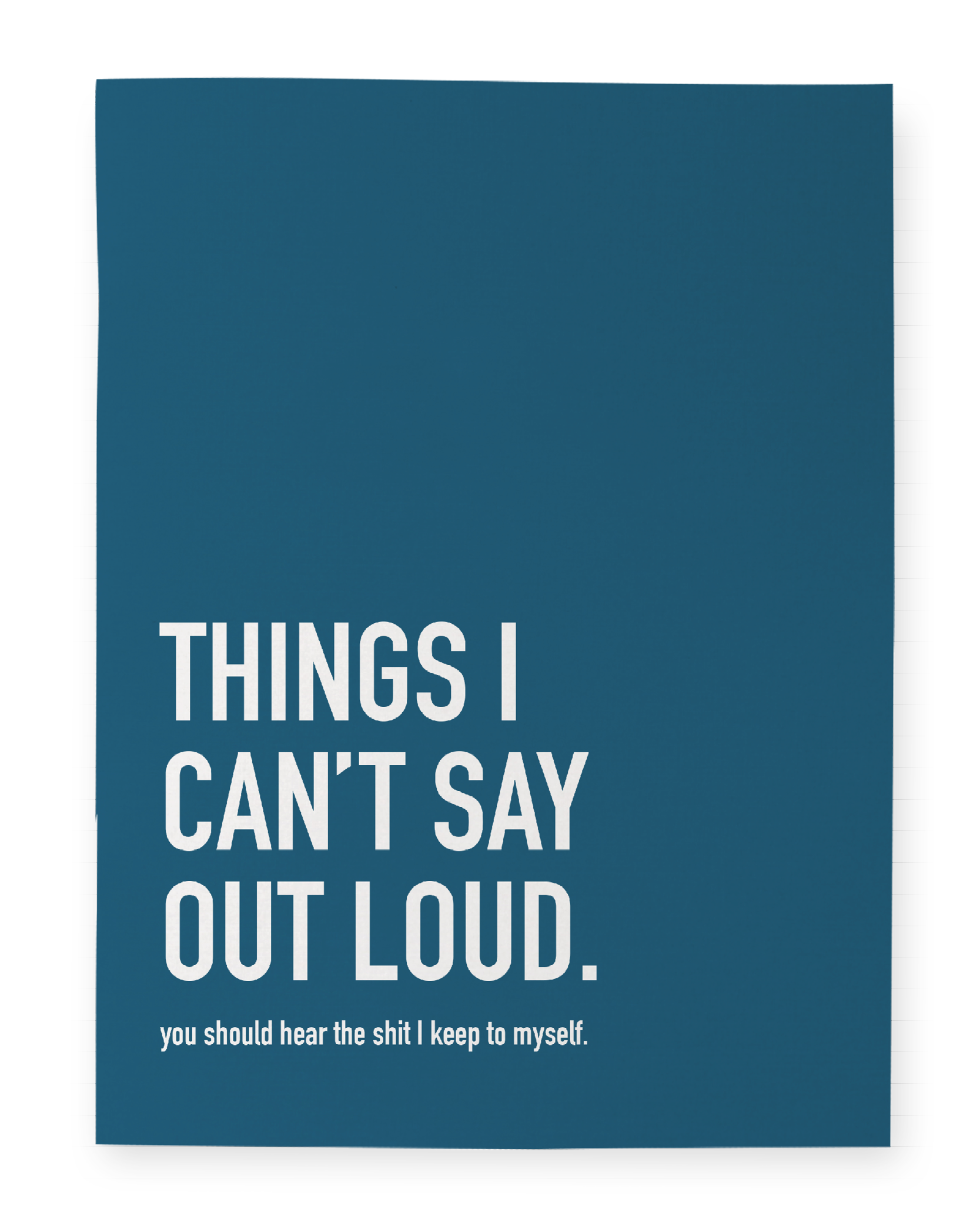 Classy Cards Creative - Things I Can’t Say Notebook