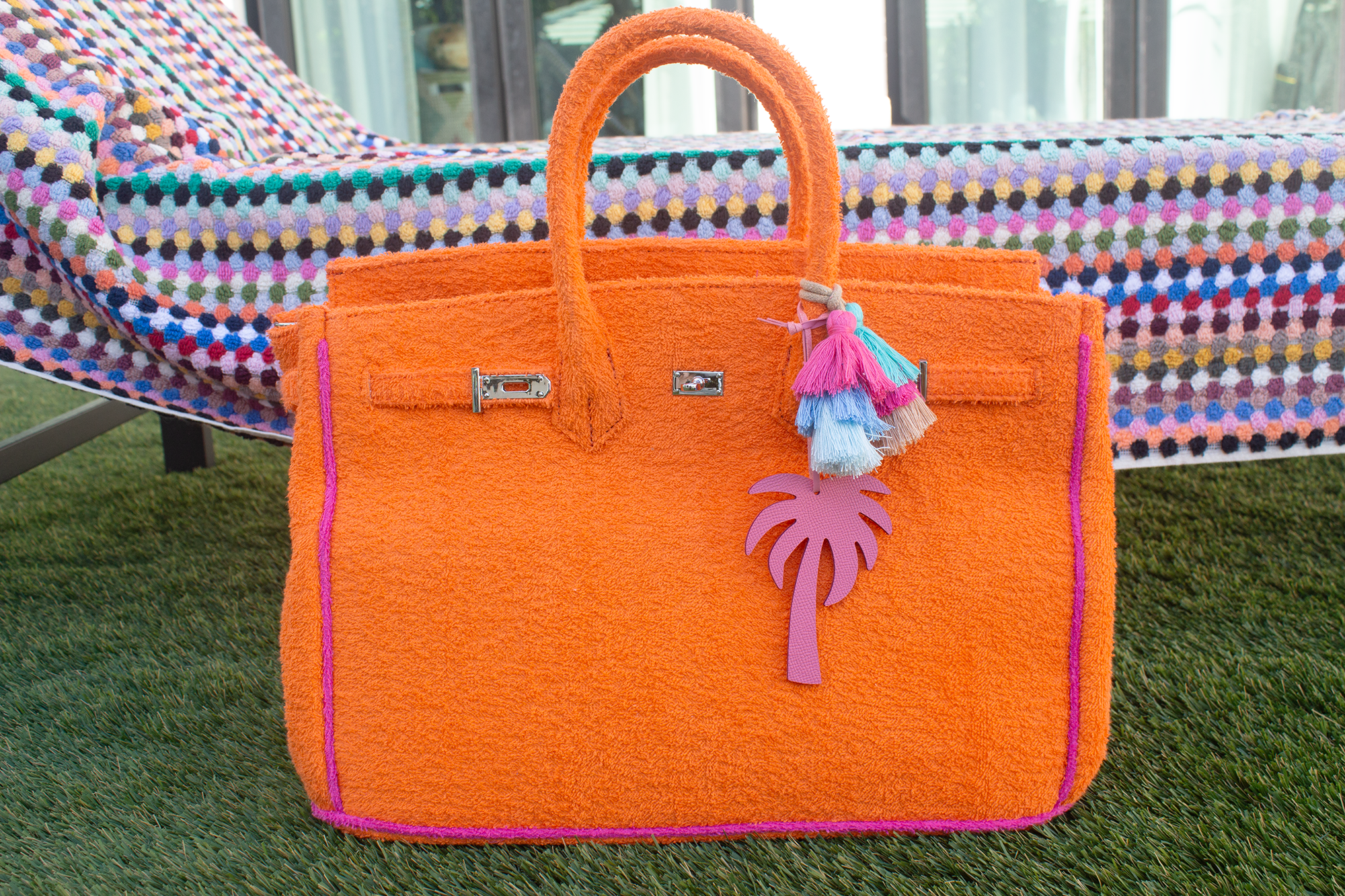 BEACH HAUS - Seaside Terry Tote -Orange Peel Large