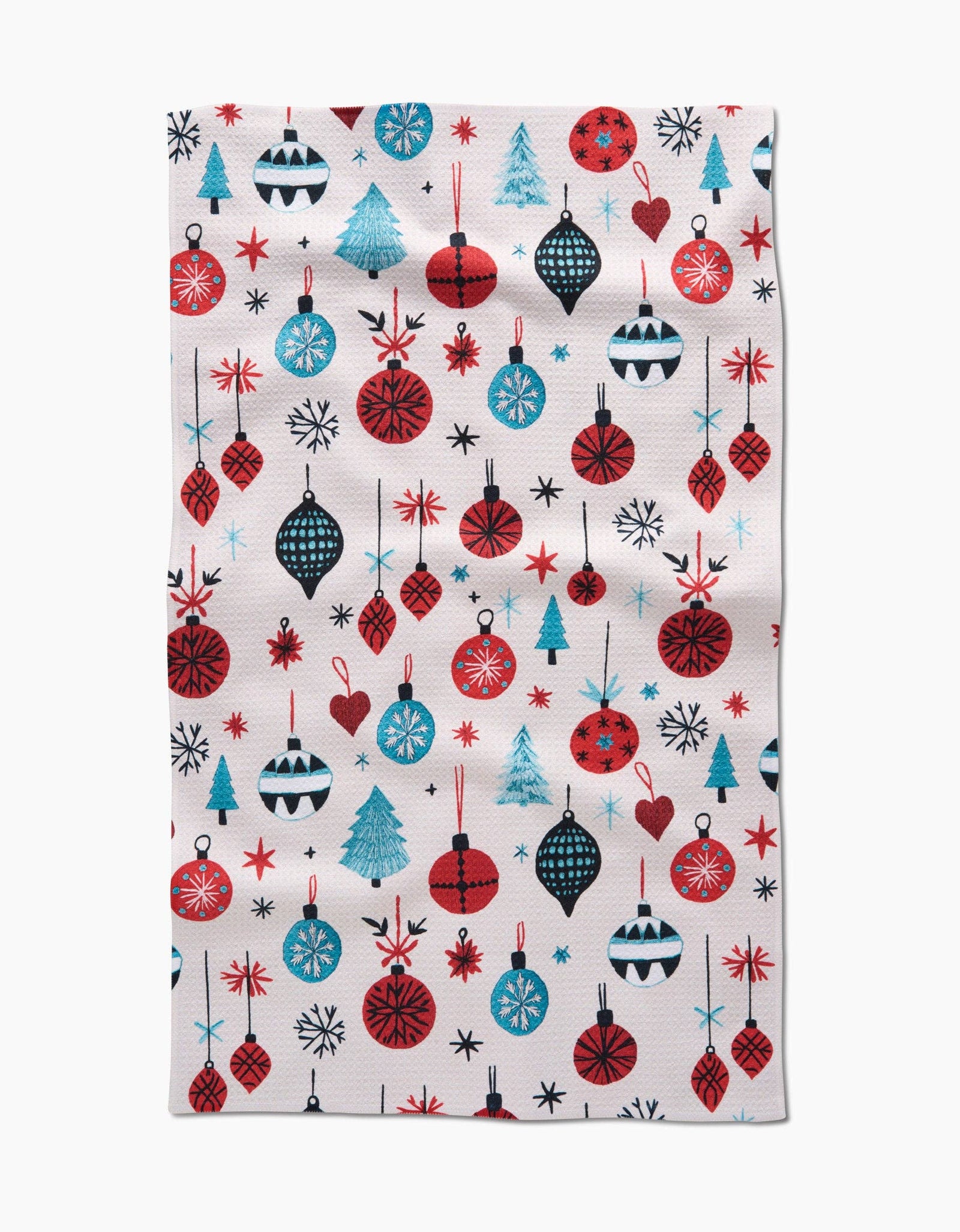 Geometry - Embroidered Ornaments Tea Towel