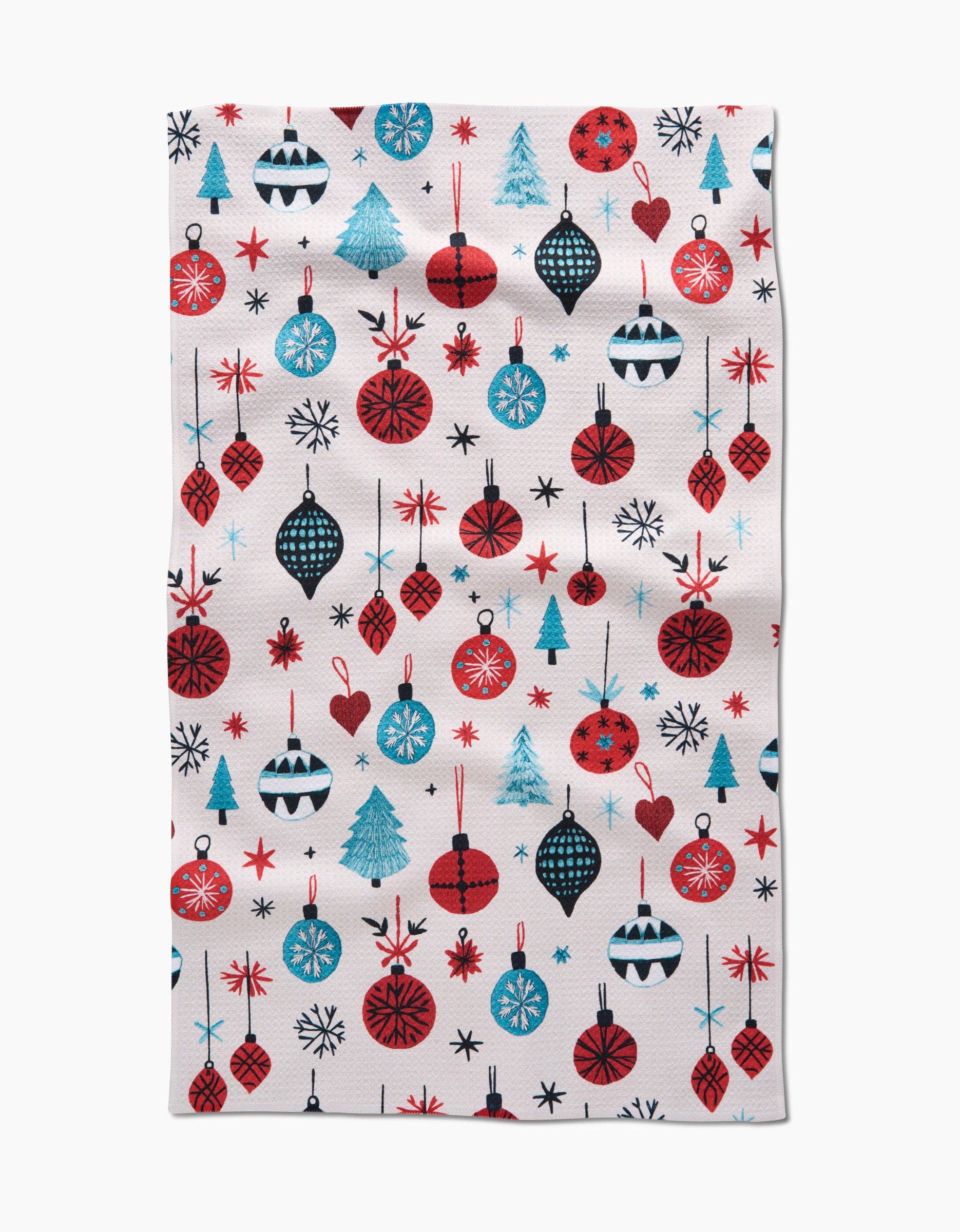 Geometry - Embroidered Ornaments Tea Towel