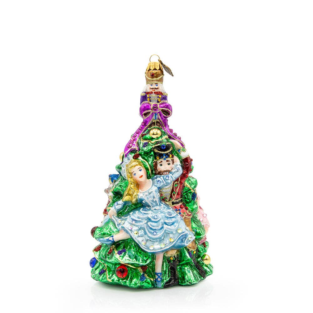 Jay Strongwater - Clara and the Nutcracker Glass Ornament